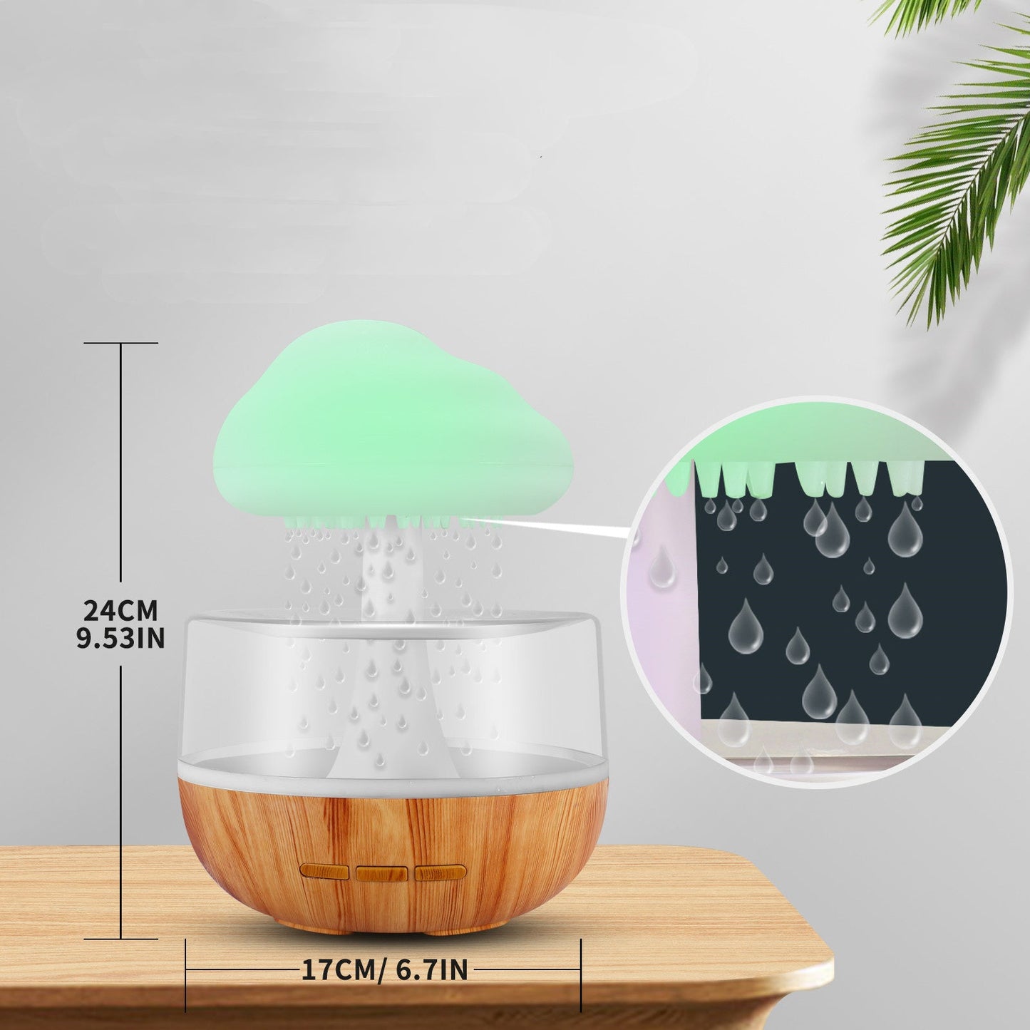 Raining Cloud Humidifier With Night Light Aromatherapy Essential Oil Diffuser Micro Humidifier Relaxing Mood Water Drop Sound For Home LumaTesh