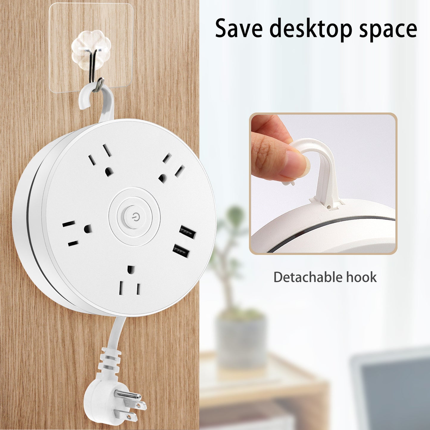 US Standard Pull-Out Power Strip Socket
