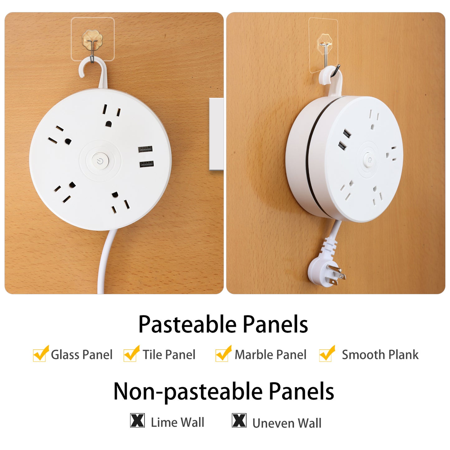 US Standard Pull-Out Power Strip Socket