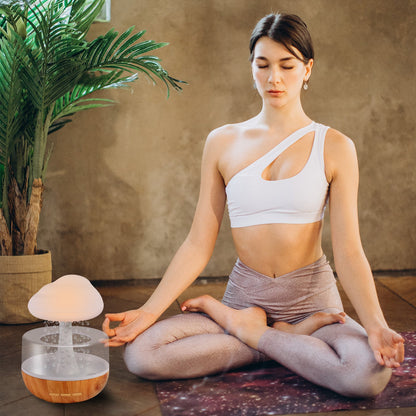 Raining Cloud Humidifier With Night Light Aromatherapy Essential Oil Diffuser Micro Humidifier Relaxing Mood Water Drop Sound For Home LumaTesh