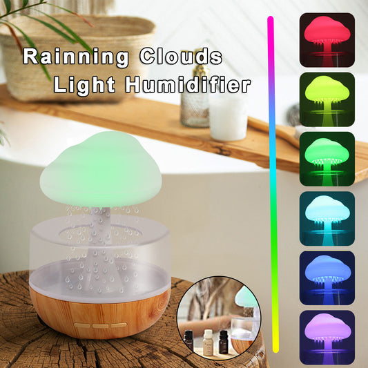 Raining Cloud Humidifier With Night Light Aromatherapy Essential Oil Diffuser Micro Humidifier Relaxing Mood Water Drop Sound For Home LumaTesh