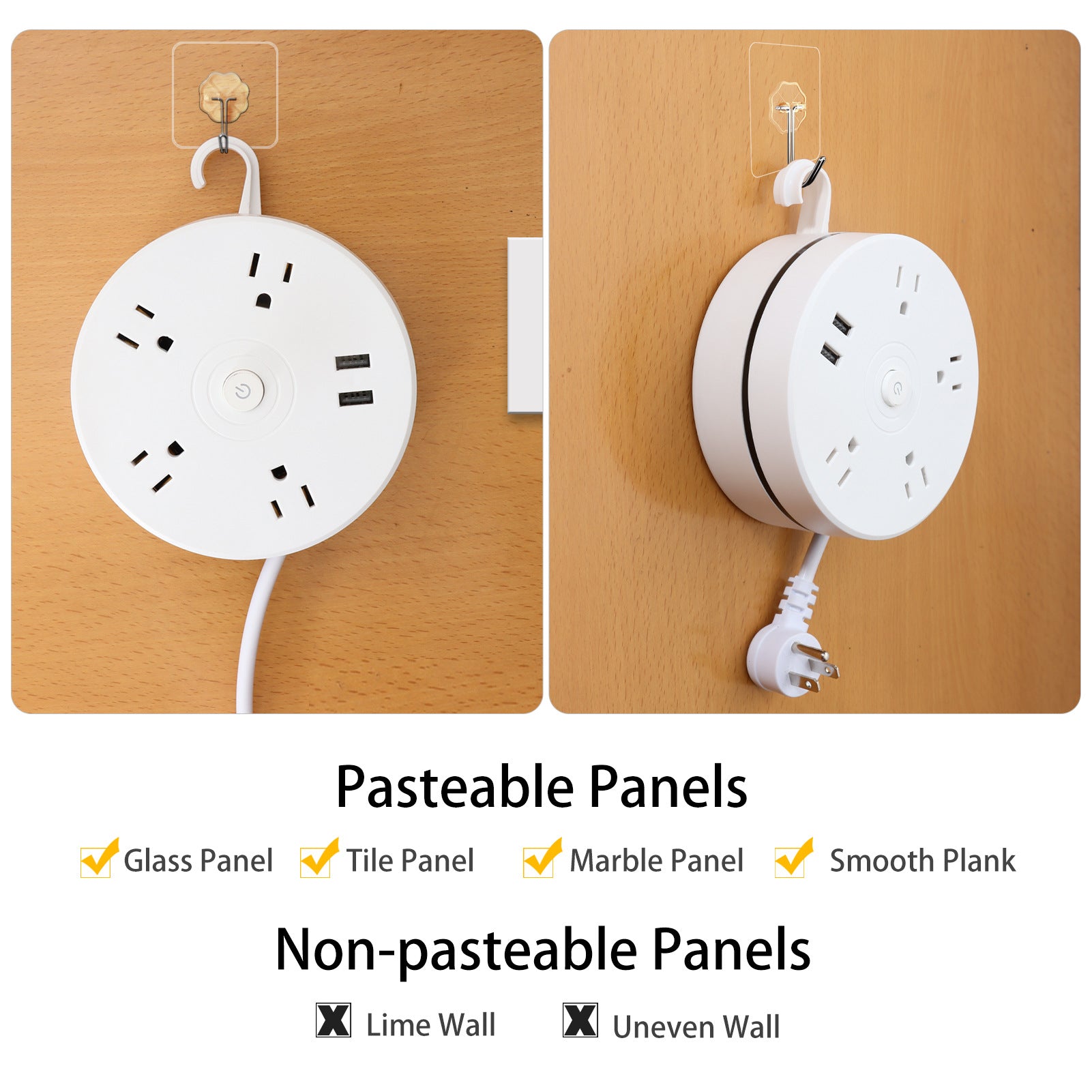 US Standard Pull-Out Power Strip Socket
